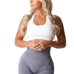 NVGTN Limitless Ribbed Seamless Halter Bra Spandex Woman Fitness Elastic Breathable Breast Enhancement Leisure Sports Underwear