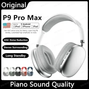 Original P9 Pro Wireless Bluetooth Headphones Noise Cancelling Mic Over Ear Sports Gaming With TF Card